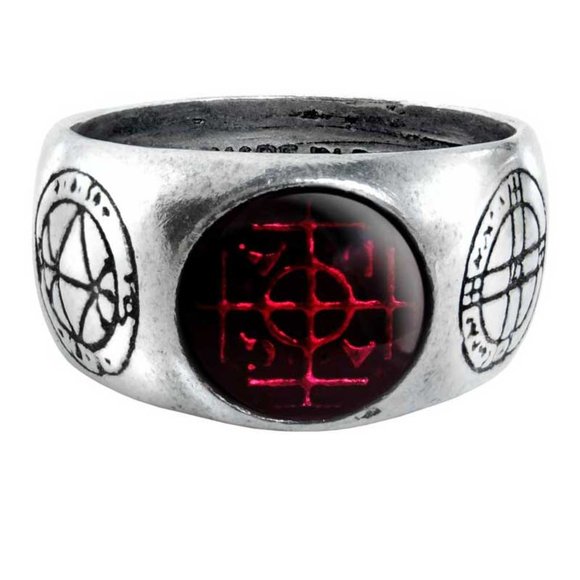Alchemy Gothic Agla Ring Magical Talismans Sz 7-11 - Picture 1 of 6